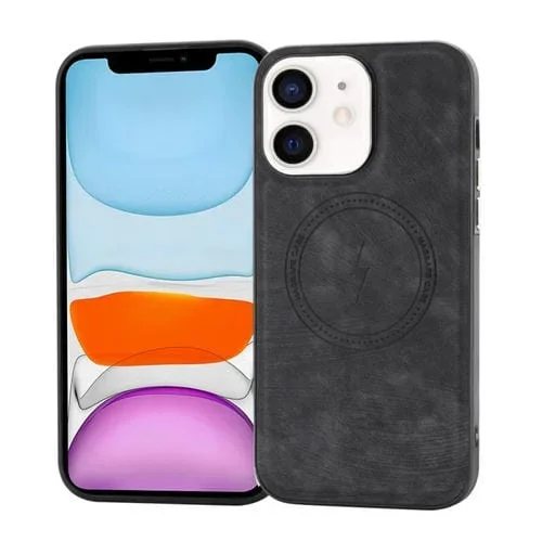 Funda para iPhone 11 Cuero Lateral Magsafe (Negro)