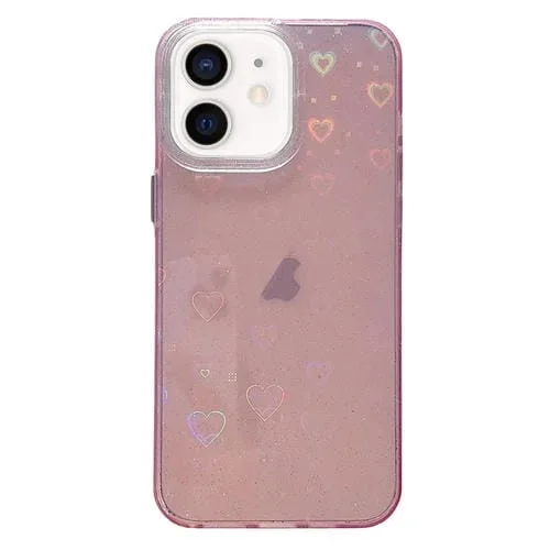 Funda para iPhone 11 Love Pattern Marco de Lente Transparente Acrílico Imd (Rosa)