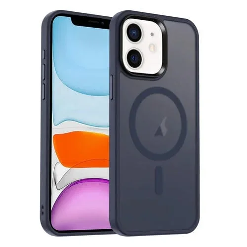 Funda para iPhone 11 Magsafe Magnetic Skin Feel Frosted Phone Case (Azul Oscuro)