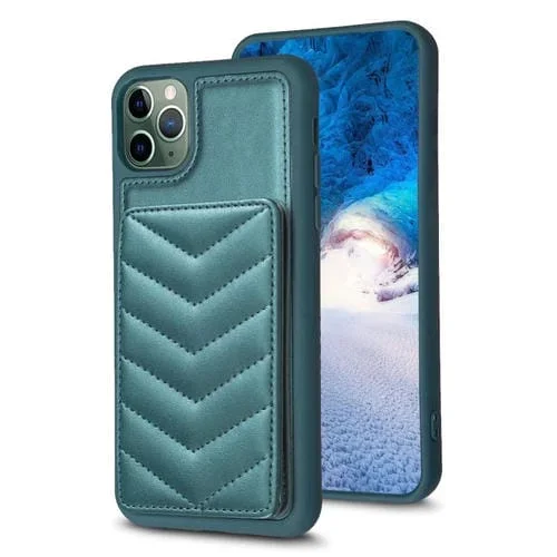Funda para iPhone 11 Pro Bf26 Wave Pattern Porta Tarjetas Verde