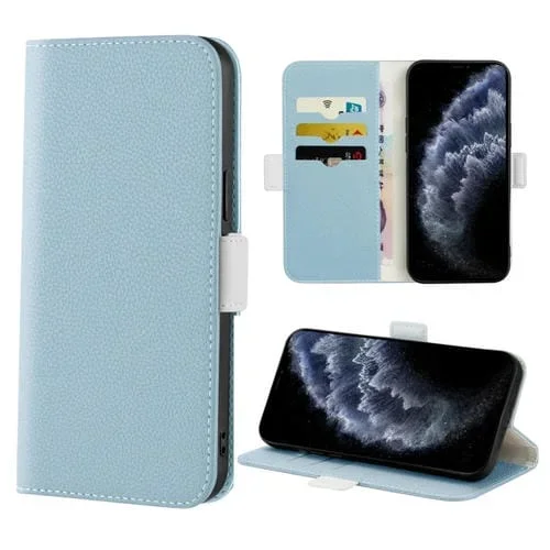 Funda para iPhone 11 Pro Candy Color Litchi Texture Cuero (Azul Claro)