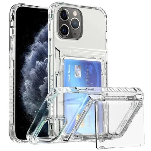 Funda para iPhone 11 Pro Crystal Clear Flip con Ranura para Tarjetas (Transparente)