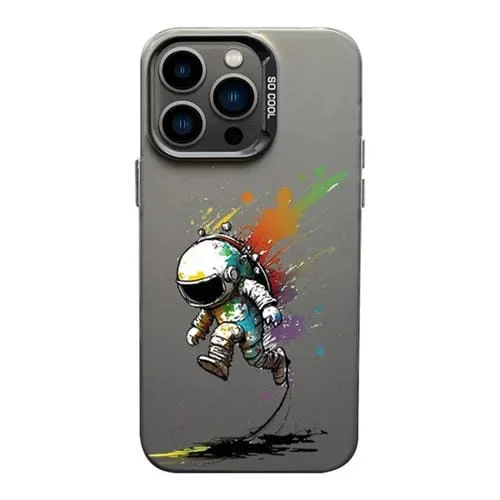 Funda para iPhone 11 Pro Max Color Ink Frosted PC + Estuche TPU Astronauta Corriendo