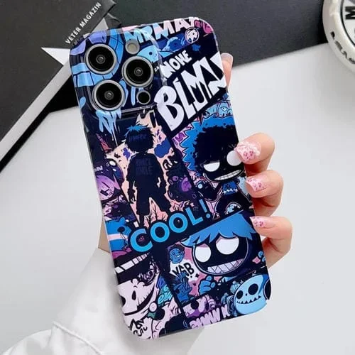 Funda para iPhone 11 Pro PC Patrón Pintado Precise Hole (Púrpura Comics)