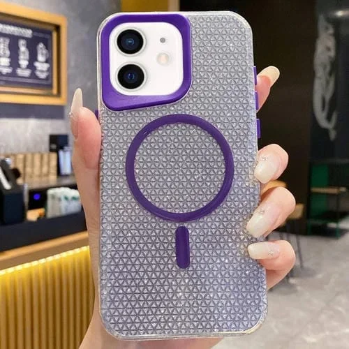 Funda para iPhone 11 Purpurina con Magsafe (Morado)