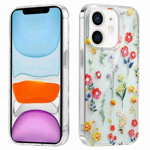 Funda para iPhone 11 Symphony TPU Galvanizada con Flores Variadas