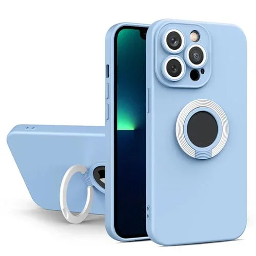 Funda para iPhone 11 TPU Holder Phone Case Contrast Color (Lavender Purple)