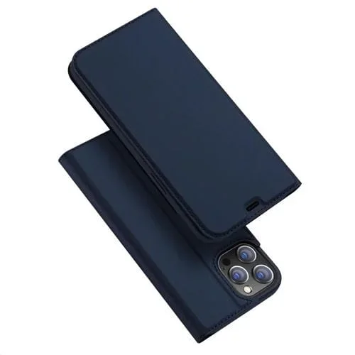 Funda para iPhone 12/12 Pro Dux Ducis Skin Pro Series Horizontal Flip PU + TPU con Soporte y Ranuras para Tarjetas (Azul)