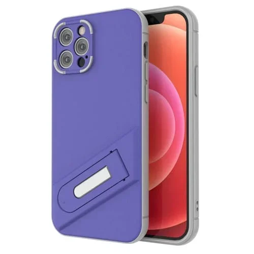 Funda para iPhone 12 Pro Invisible Holder TPU + PC Phone Case (Púrpura)