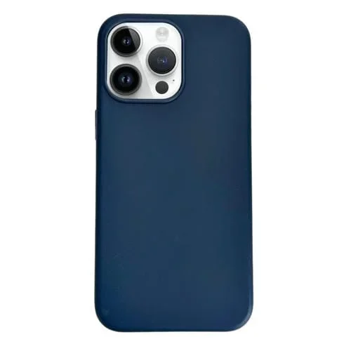 Funda para iPhone 12 Pro Magnética Magsafe de Cuero Color Puro (Azul Oscuro)