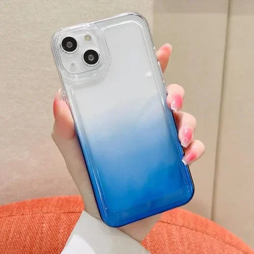 Funda para iPhone 12 Pro Max Gradient Galvanizado Botón Space (Azul)