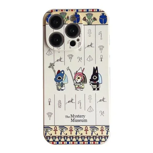 Funda para iPhone 12 Pro Max Liquid Silicone Straight Edge con diseño Dios de Egipto