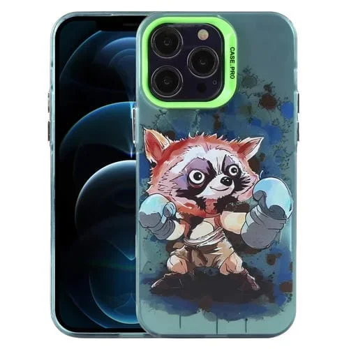 Funda para iPhone 12 Pro Max PC Animal Pattern Mapache
