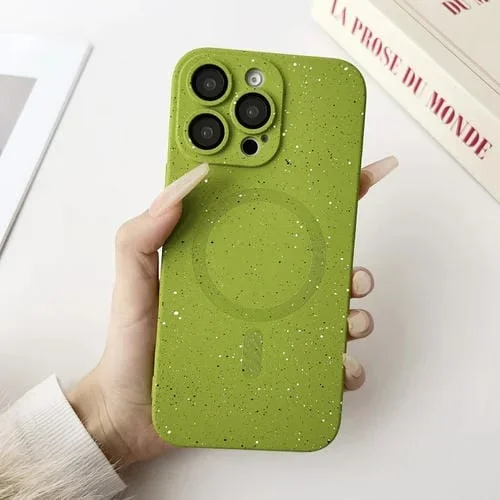 Funda para iPhone 12 Pro Max Starry Sky TPU a Prueba de Golpes Magsafe (Verde)