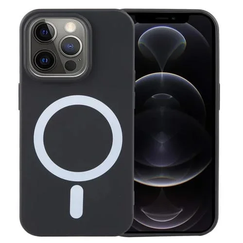 Funda para iPhone 12 Pro Silicona Líquida Magsafe (Negro)