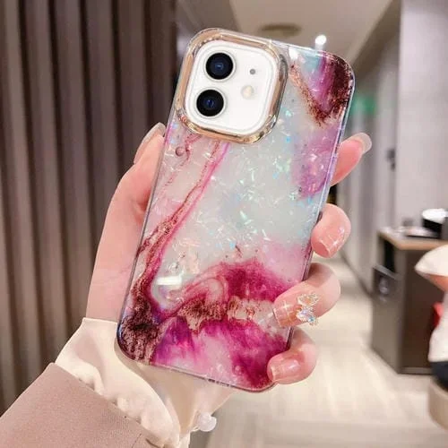 Funda para iPhone 12 TPU Colorful Crystal Ripple (Púrpura)