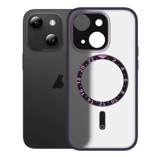 Funda para iPhone 13 Dial Plate Magsafe Phone Case (Púrpura)
