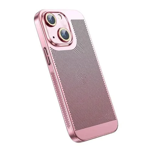 Funda para iPhone 13 Ice Sense Disipación de Calor Galvanoplastia PC (Oro Rosa)