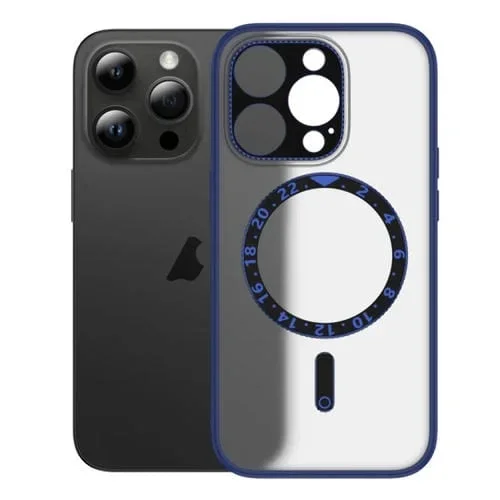 Funda para iPhone 13 Pro Dial Plate Magsafe Phone Case (Azul Marino)