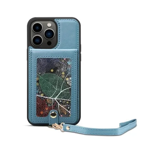Funda para iPhone 13 Pro Eseble Star Series con Porta Tarjetas y Lanyard (Azul)