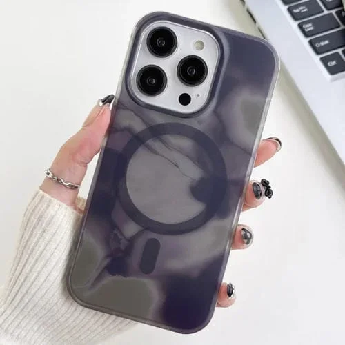 Funda para iPhone 13 Pro Max Acuarela Magsafe Phone Case (Negro)