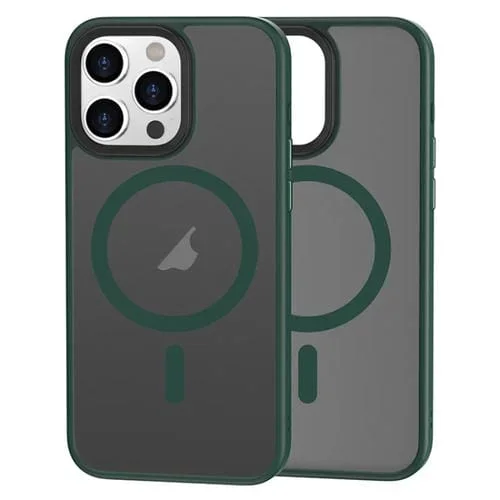 Funda para iPhone 13 Pro Max Brilliant Series Magsafe Micro-Frost Anti-Huella Digital PC (Verde)