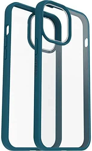 Funda para iPhone 13 Pro Max/iPhone 12 Pro Max OtterBox Sleek,resistente a golpes y caídas,Ultra-fina, Protectora,Testada con los estándares Militares anticaídas, Transparente/Azul, Sin Pack Retail