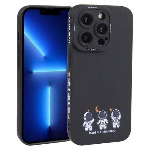Funda para iPhone 13 Pro TPU Astronaut Pattern (Negro)