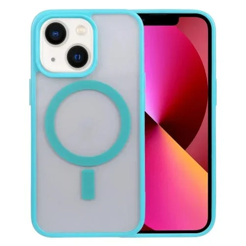 Funda para iPhone 14 Acrylic + TPU Magsafe Magnética (Azul Cielo)