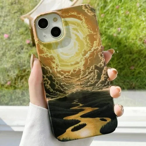 Funda para iPhone 14 PC Varnishing Water Stick Protección (Sky)