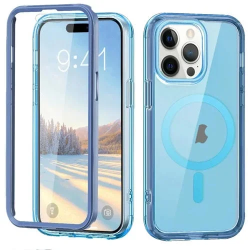 Funda para iPhone 14 Pro 2 En 1 Magnética PC + TPU (Azul)