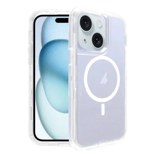 Funda para iPhone 15 Magnética Magsafe a Prueba de Golpes (Transparente)