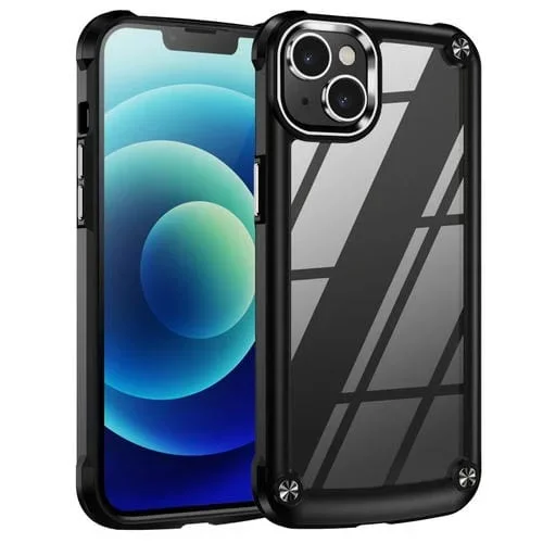 Funda para iPhone 15 Plus TPU + PC Lens Protection Phone Case (Negro)