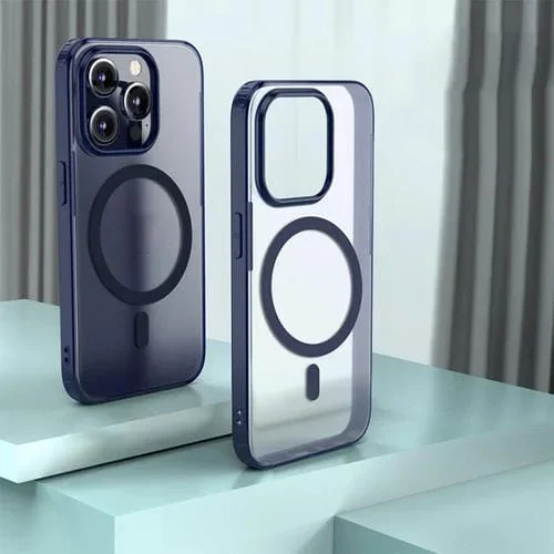 Funda para iPhone 15 Pro Armor Magsafe Magnética para Teléfono (Azul)