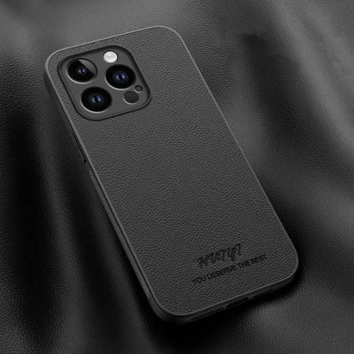 Funda para iPhone 15 Pro Huiyi Cuero Magnética Magsafe (Negro)