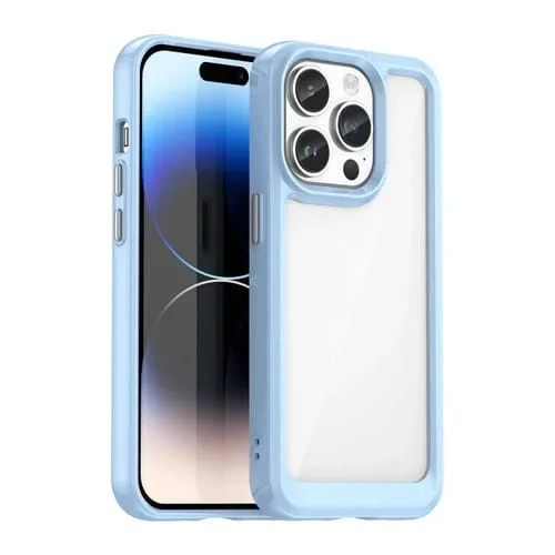 Funda para iPhone 15 Pro Max Colorful Series Acrílico y TPU (Azul)