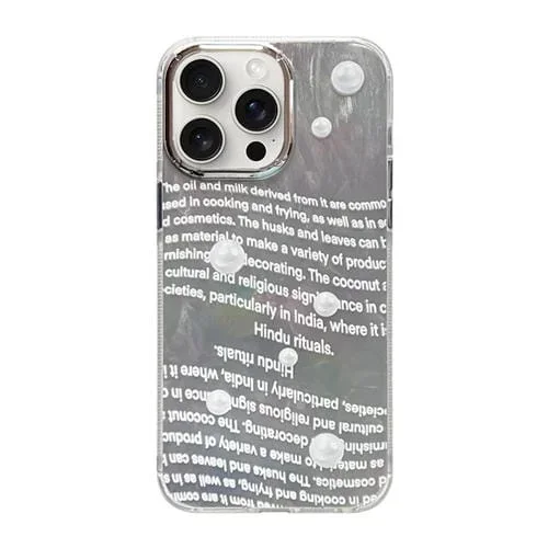 Funda para iPhone 15 Pro Max Cooling Flash Feather TPU + Funda PC (Perla)