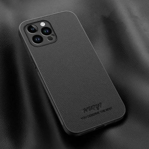 Funda para iPhone 15 Pro Max Huiyi Cuero Magnética Magsafe (Negro)