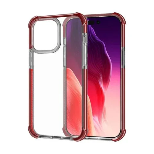 Funda para iPhone 15 Pro Max TPU a Prueba de Golpes Cuatro Esquinas + Caja Acrílico (Marrón)