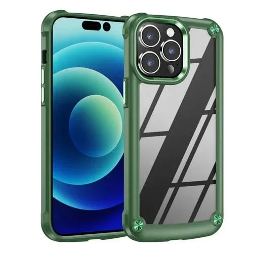 Funda para iPhone 15 Pro TPU + PC Protección Lente (Verde)