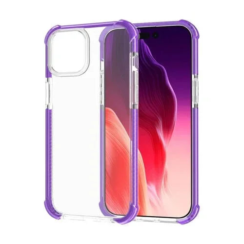 Funda para iPhone 15 TPU a Prueba de Golpes con Caja de Acrílico (Púrpura)
