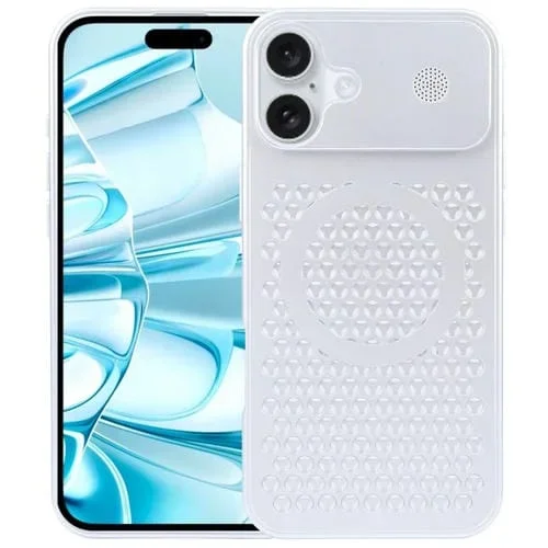 Funda para iPhone 16 Plus Aromaterapia Panal Color Puro Magsafe (Plateada)