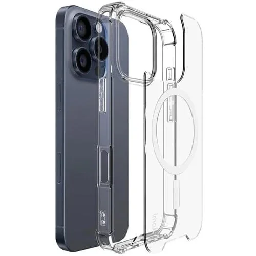 Funda para iPhone 16 Pro Max Imak Space Shield PC TPU Airbag a Prueba de Golpes Magsafe (Transparente)