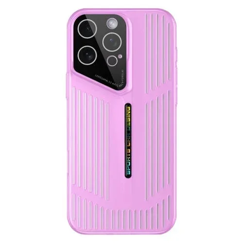 Funda para iPhone 16 Pro Max, translúcida, esmerilada y con disipación de calor (morado claro)