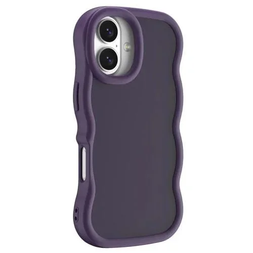 Funda para iPhone 17 con diseño de ondas grandes (morado)