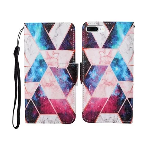 Funda para iPhone 7 Plus Pattern Horizontal Flip Leather Case (Mármol)