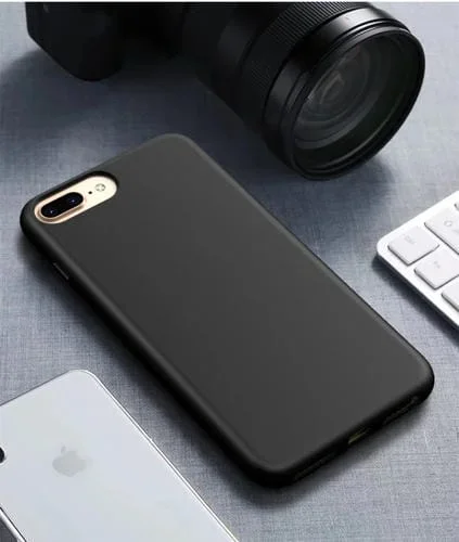Funda para iPhone 7 Plus y 8 Plus Starry Series Material de Paja a Prueba de Golpes + TPU (Negro)