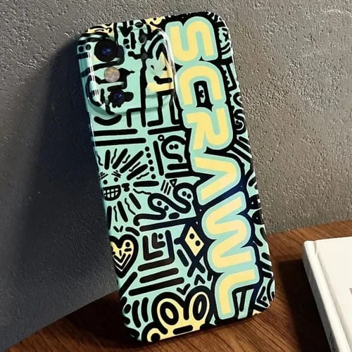 Funda para iPhone X Xs PC Patrón Pintado Precise Hole (Verde)