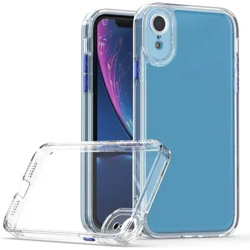Funda para iPhone Xr Cat-Eye TPU con Caja de Acrílico para Teléfono (Azul)