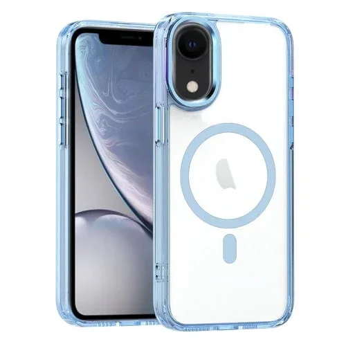 Funda para iPhone Xr Magsafe Magnética Transparente para Teléfono (Azul Sierra)